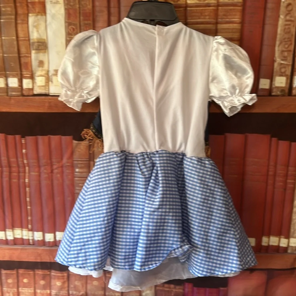 Girls Cowgirl Costume Dress Gingham Western Rodeo Halloween Size S 4-6